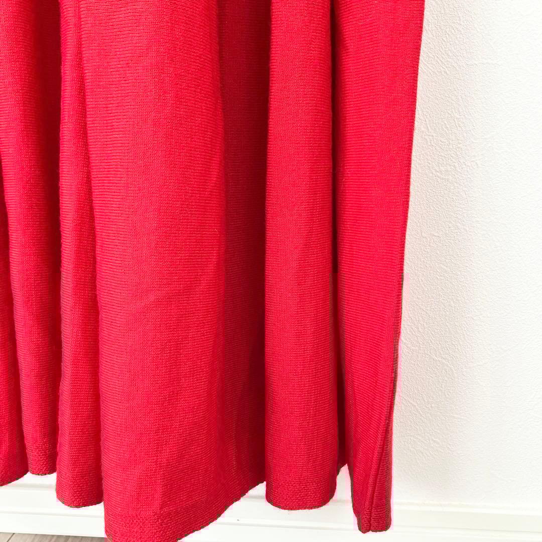 IENA エクストラファインメリノティアードドレス　赤　定価33000円