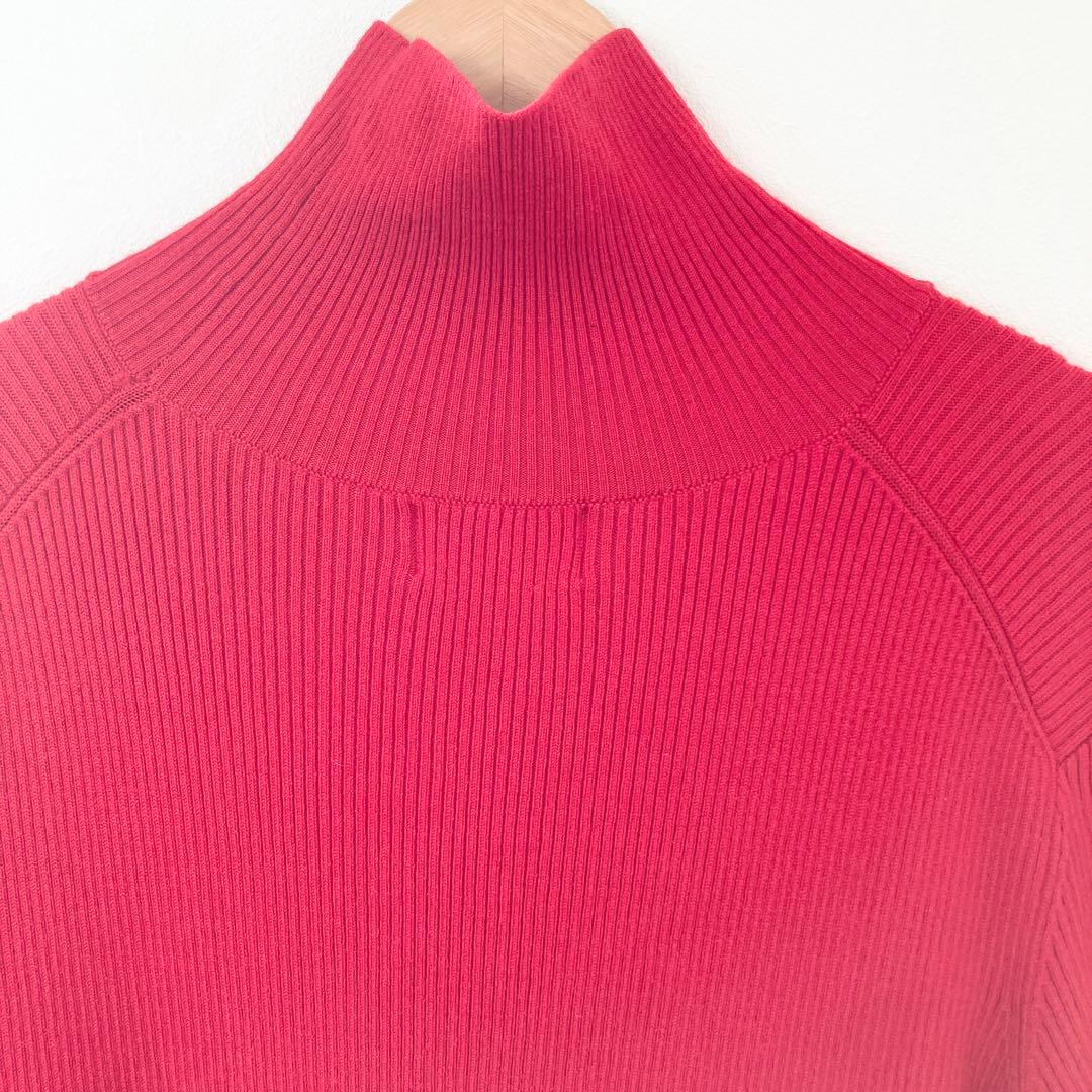 IENA エクストラファインメリノティアードドレス　赤　定価33000円