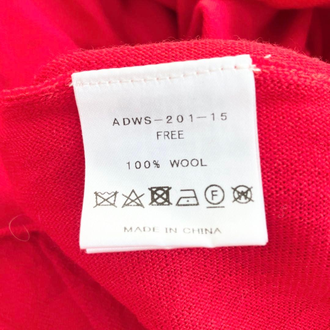 IENA エクストラファインメリノティアードドレス　赤　定価33000円