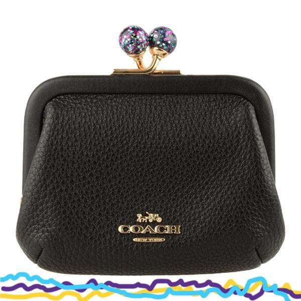 大容量本革コーチ/COACH ケース 小銭入れ がま口タイプ