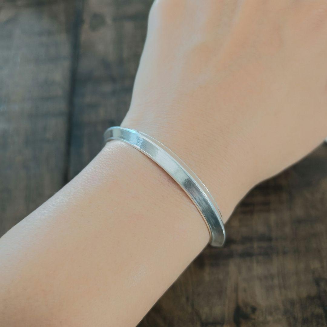 yks3【新品現地買付】カレンシルバー バングル/シンプル/高純度/重度