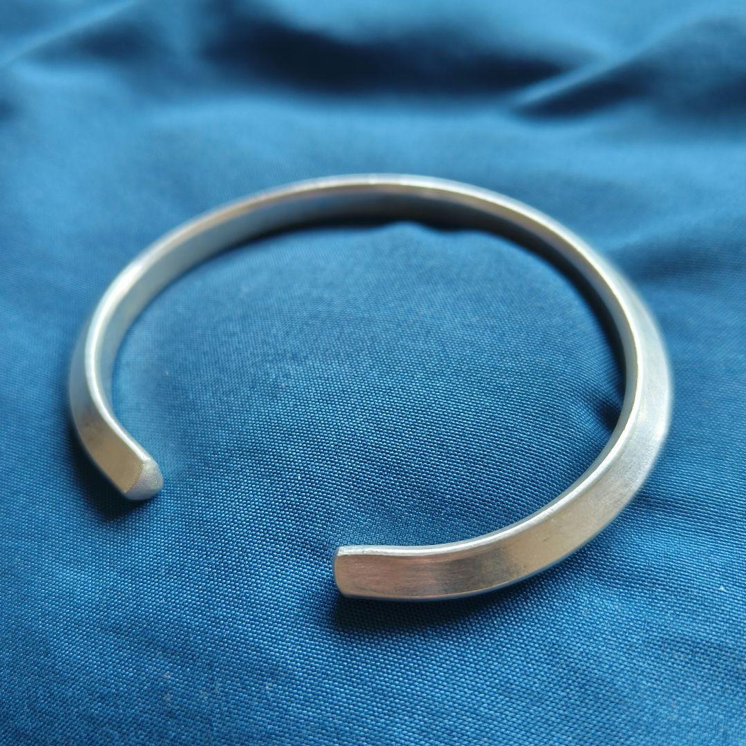yks3【新品現地買付】カレンシルバー バングル/シンプル/高純度/重度