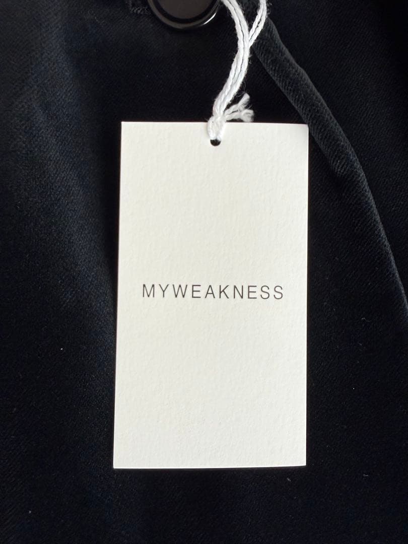 MYWEAKNESS ベルベットジャケット ブラック