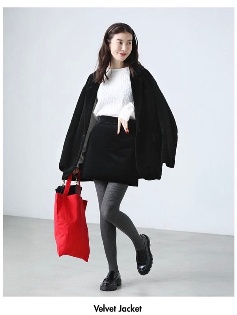 MYWEAKNESS ベルベットジャケット ブラック