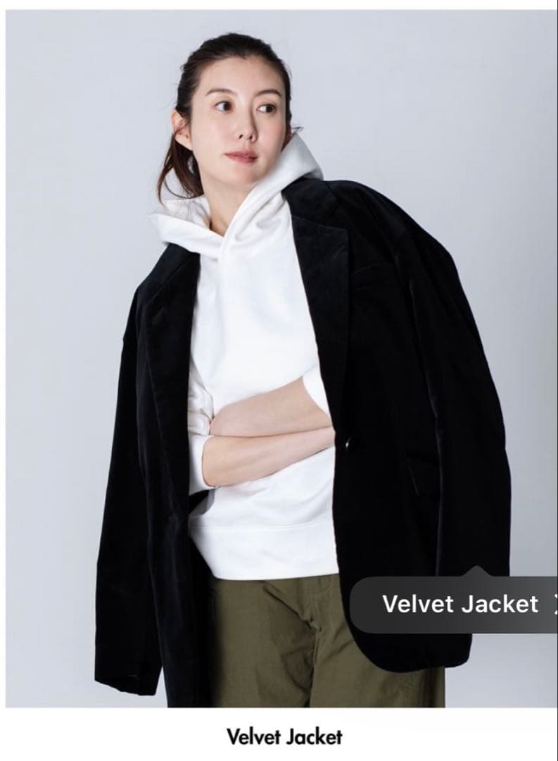 MYWEAKNESS ベルベットジャケット ブラック
