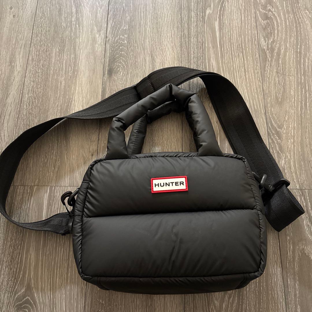 HUNTER ブラック ショルダーバッグ