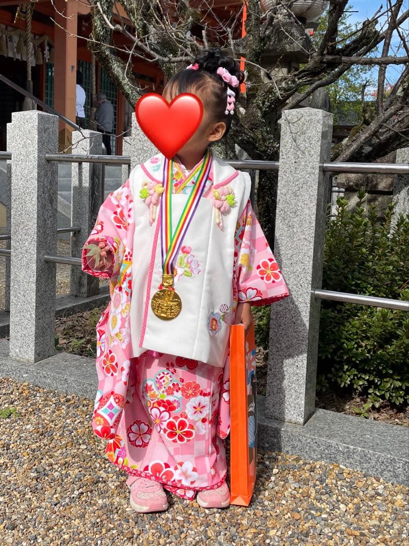最終値下げ　七五三3歳 被布セット ピンク 式部浪漫