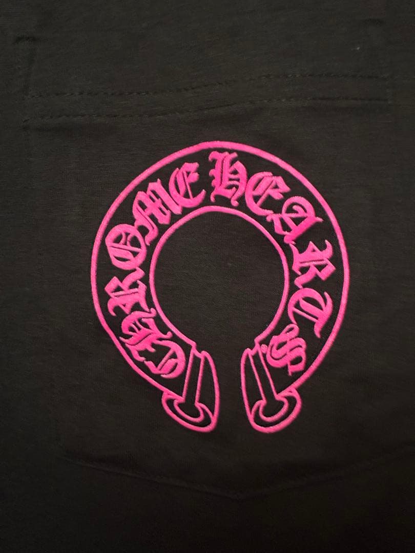 クロムハーツ 袖フローラルバックホースシュープリントジップ長袖カットソー