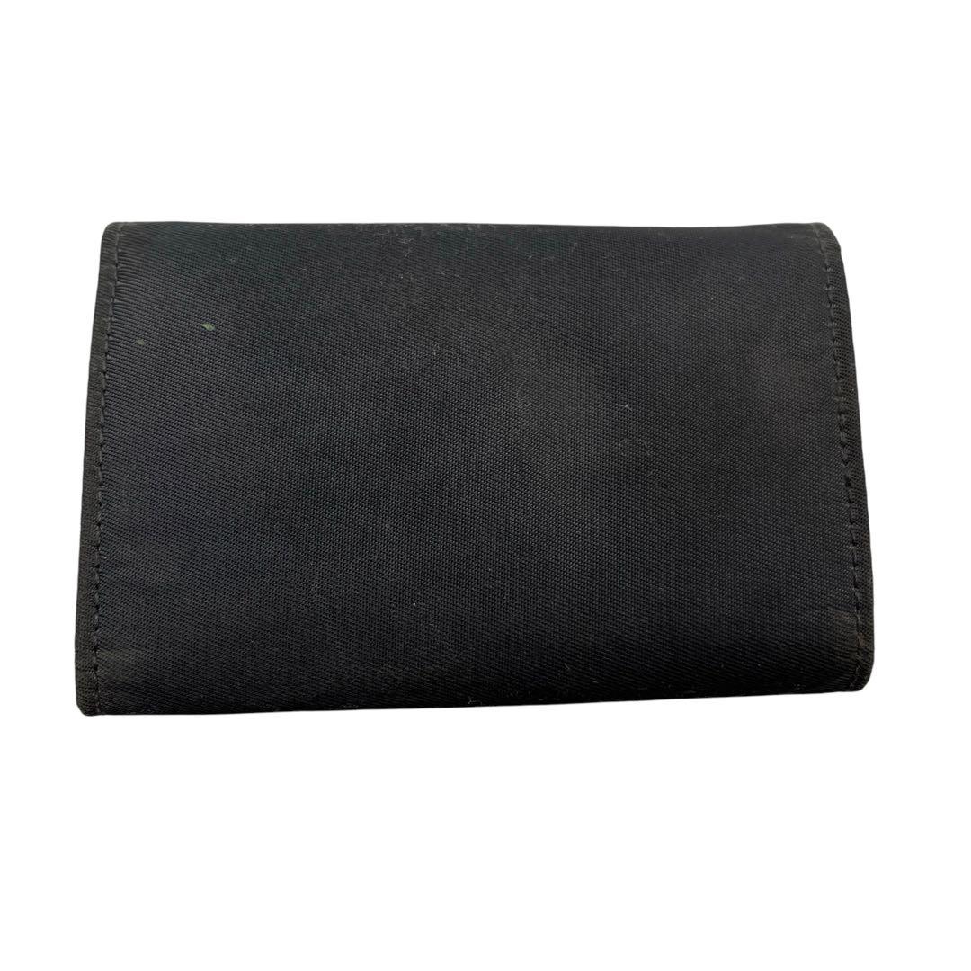 【美品】PRADA プラダ キーケース 黒 リモンタナイロン × サフィアーノ