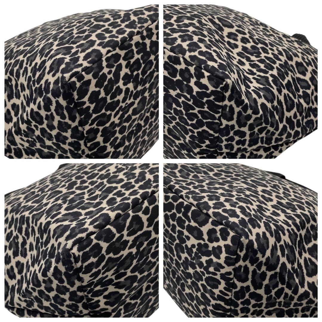 エルベシャプリエ 舟型トートバッグ Mサイズ パンサーブラン レオパード柄