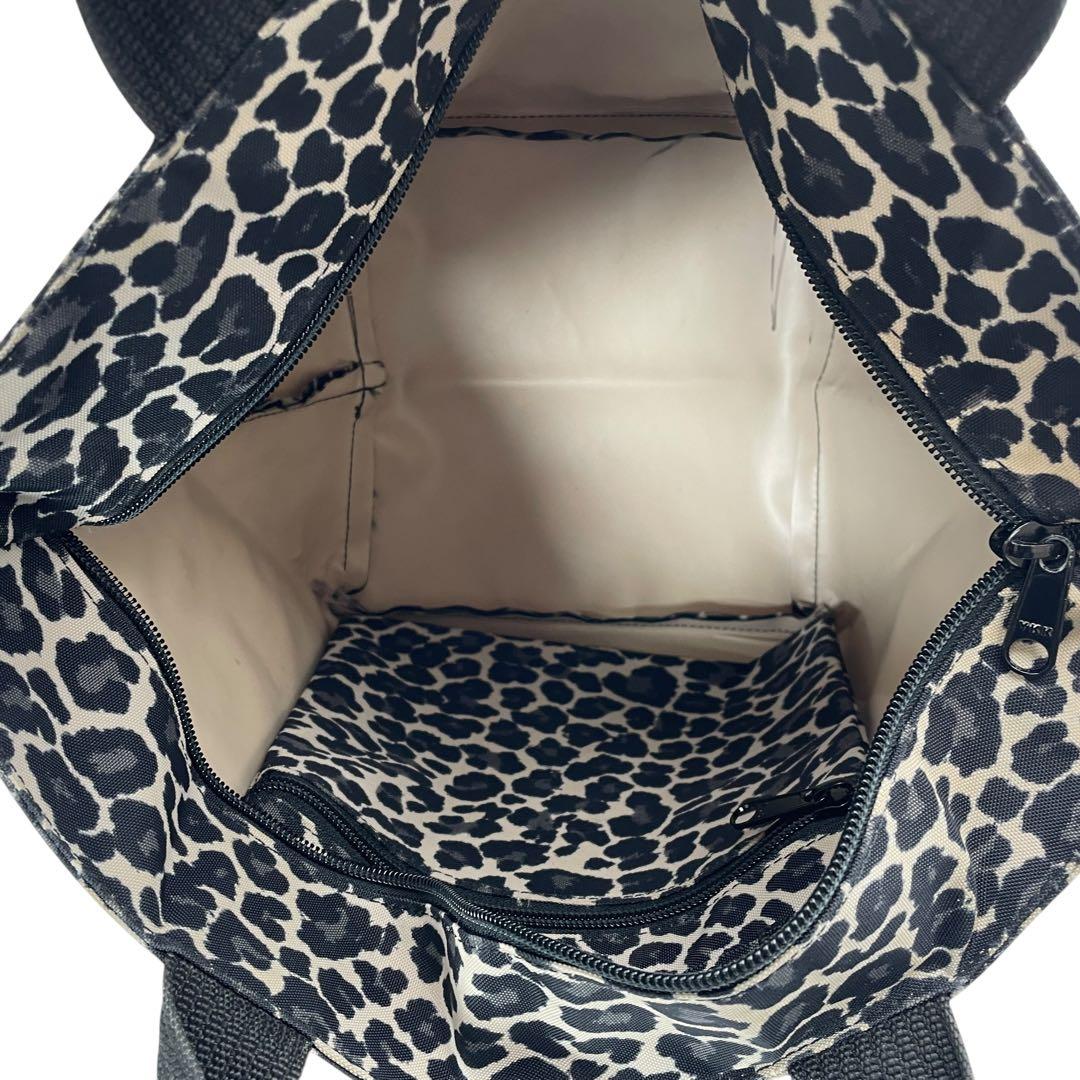 エルベシャプリエ 舟型トートバッグ Mサイズ パンサーブラン レオパード柄