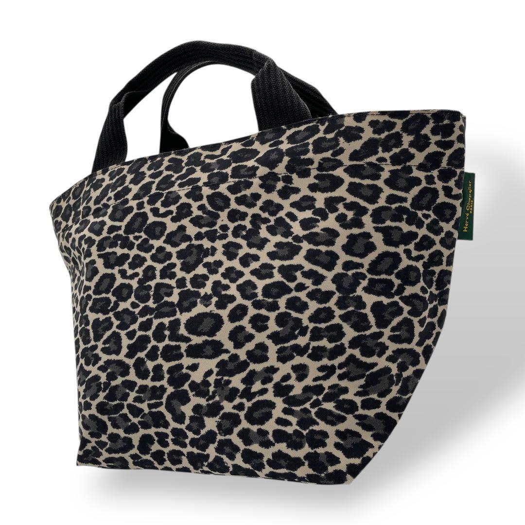 エルベシャプリエ 舟型トートバッグ Mサイズ パンサーブラン レオパード柄