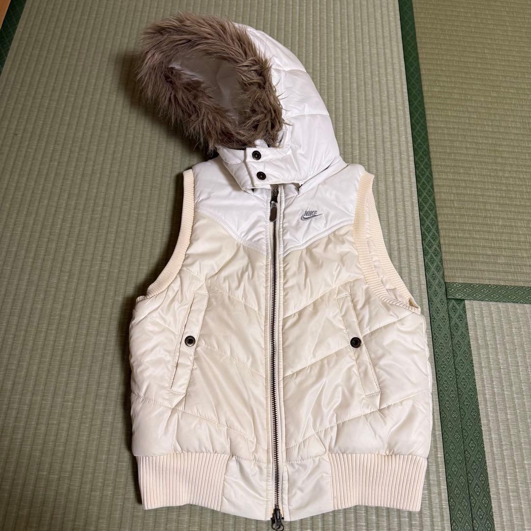 Nike ファー　ダブルジップダウンベスト　y2k 2000年代