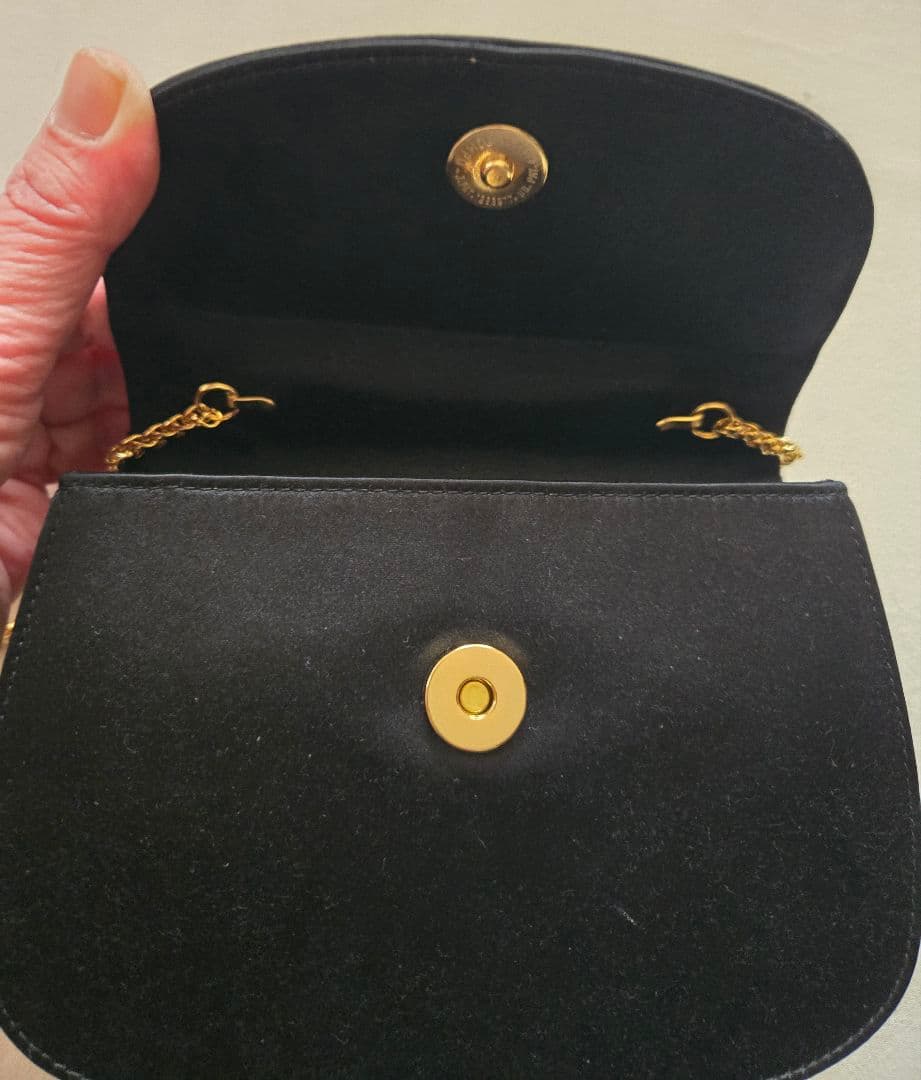 SALE❗稀少ヴィンテージGUCCI ブラックサテンミニバンブーバッグ