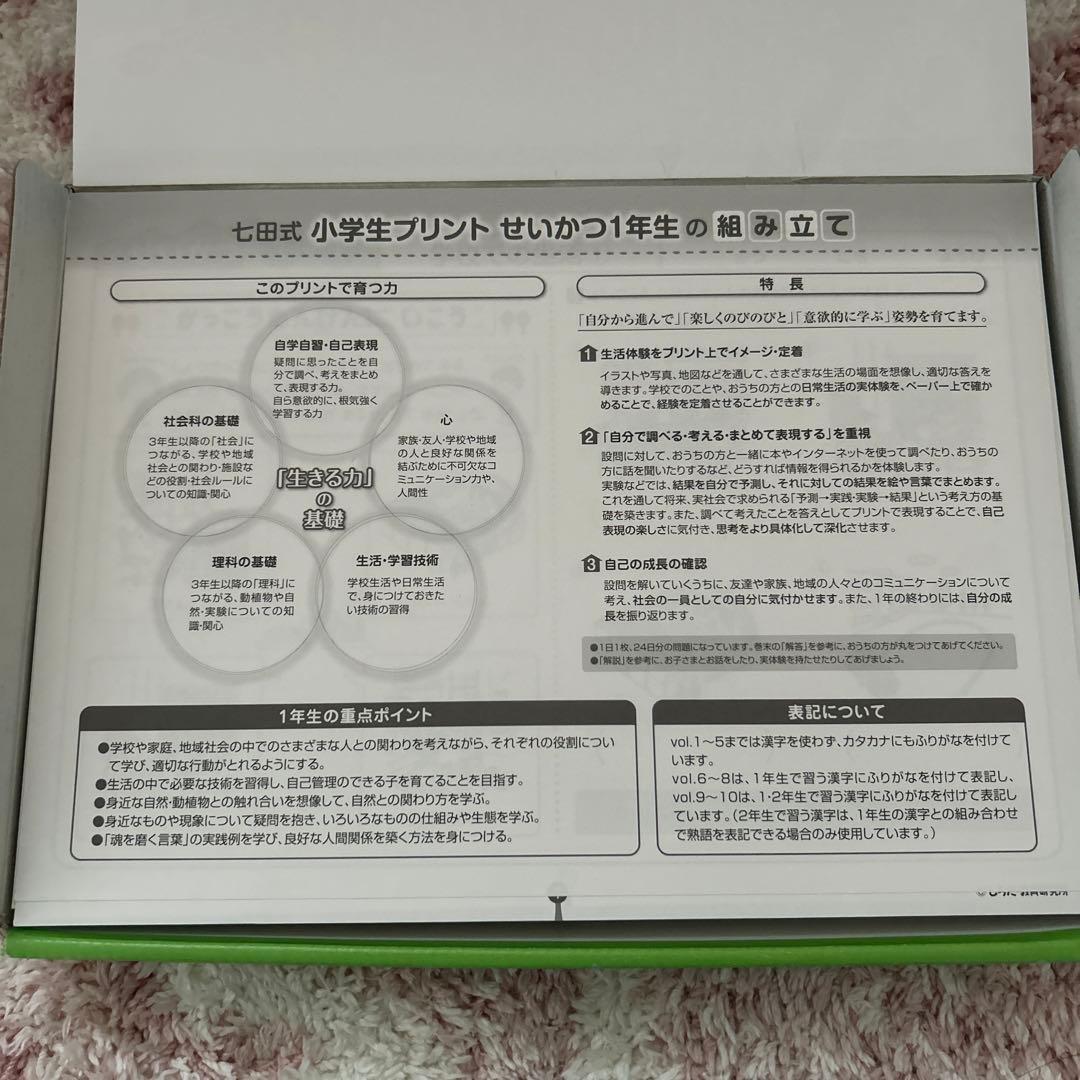 【未使用品】　七田式　小学生プリント　せいかつ1年生