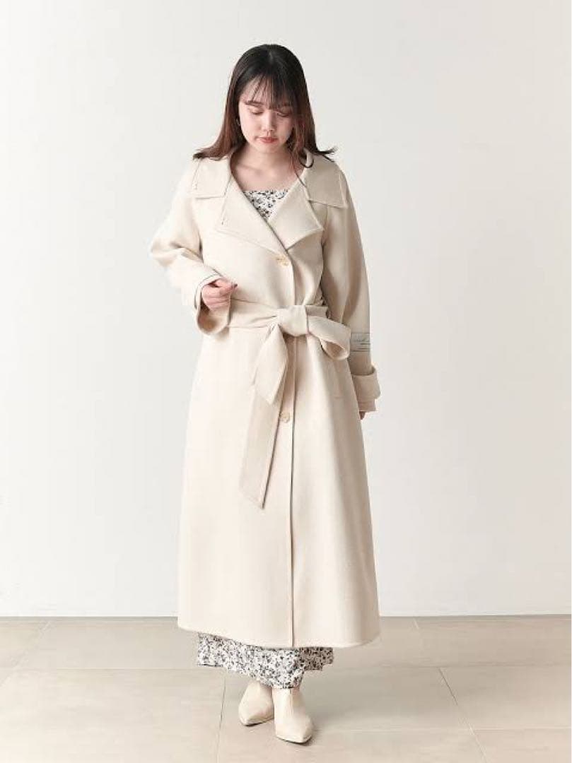 【超美品】snidel / スナイデル ウロコカシミヤロングコート 23AW