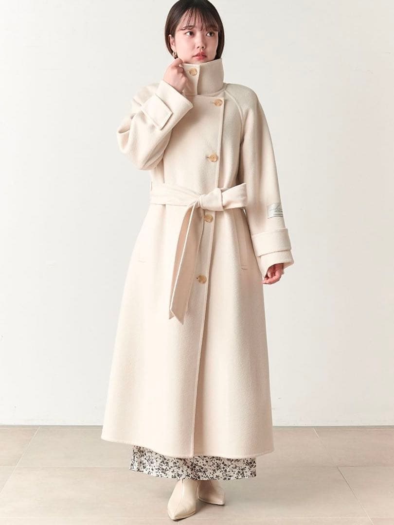 【超美品】snidel / スナイデル ウロコカシミヤロングコート 23AW