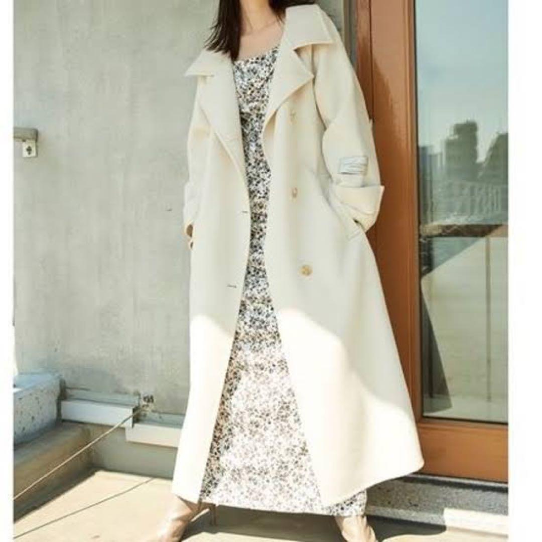 【超美品】snidel / スナイデル ウロコカシミヤロングコート 23AW