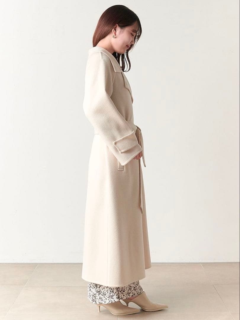 【超美品】snidel / スナイデル ウロコカシミヤロングコート 23AW