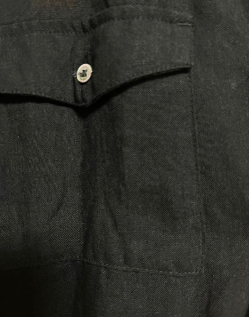 UNIVERSAL TISSU フレンチリネン長袖比翼オールインワン