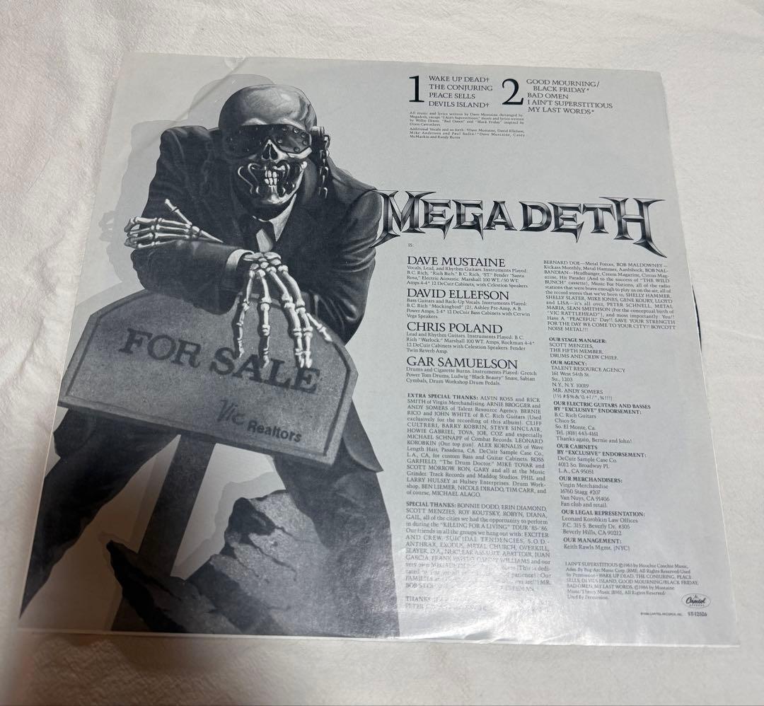 MEGADETH Peace Sells LP US盤