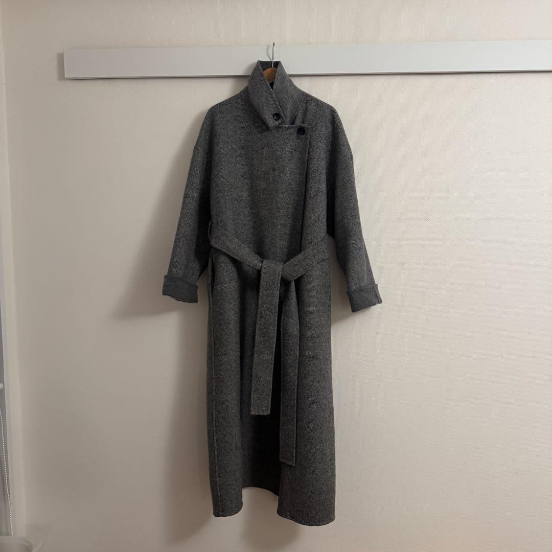 完売商品　N.O.R.C ジーロンウールシルクネップリバーコート