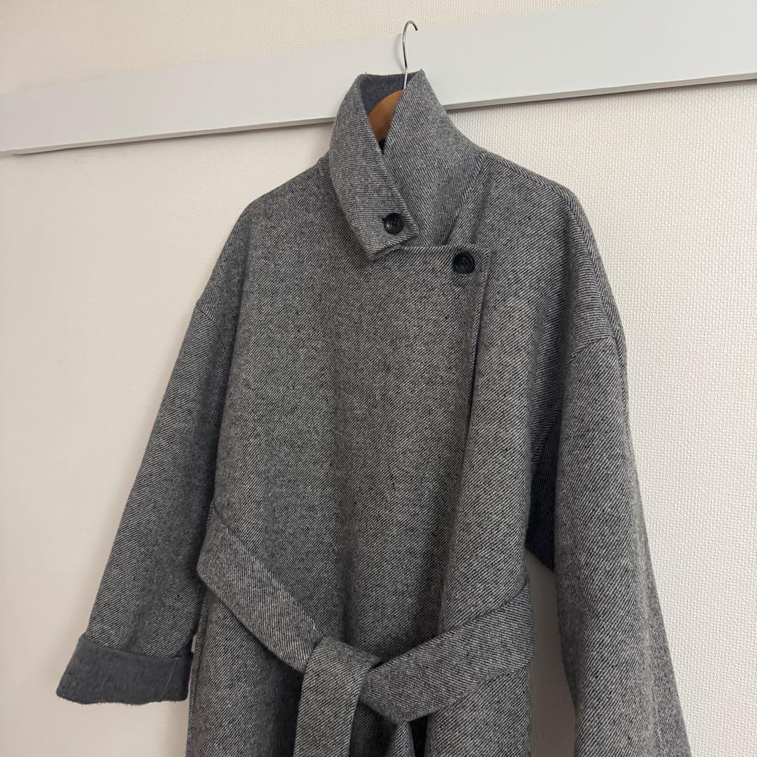 完売商品　N.O.R.C ジーロンウールシルクネップリバーコート