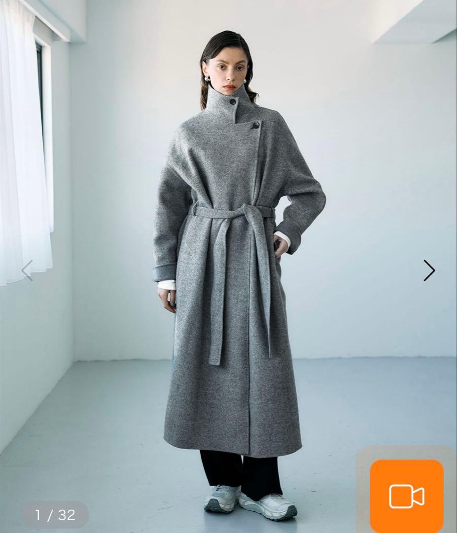 完売商品　N.O.R.C ジーロンウールシルクネップリバーコート