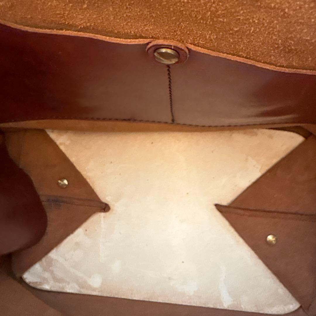 一粒舎　ブラウンレザートートバッグ