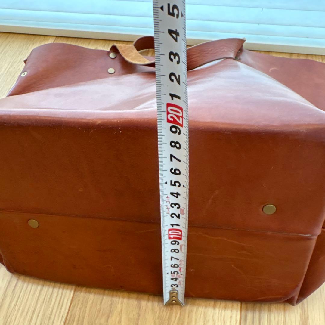 一粒舎　ブラウンレザートートバッグ