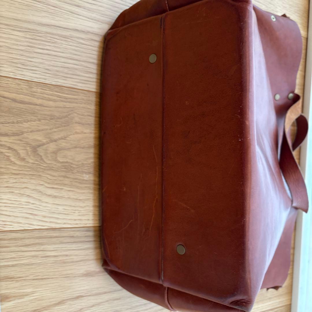 一粒舎　ブラウンレザートートバッグ