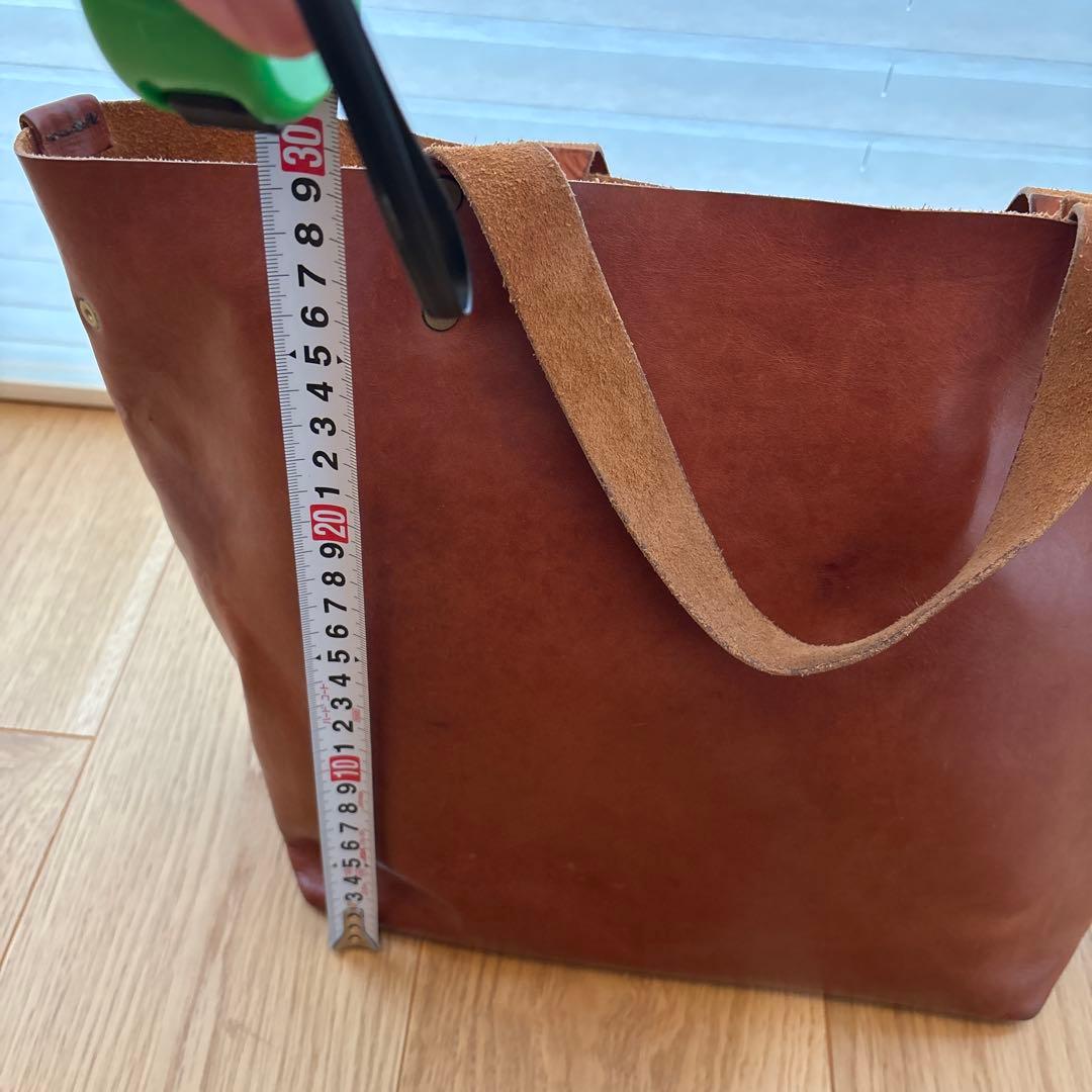 一粒舎　ブラウンレザートートバッグ