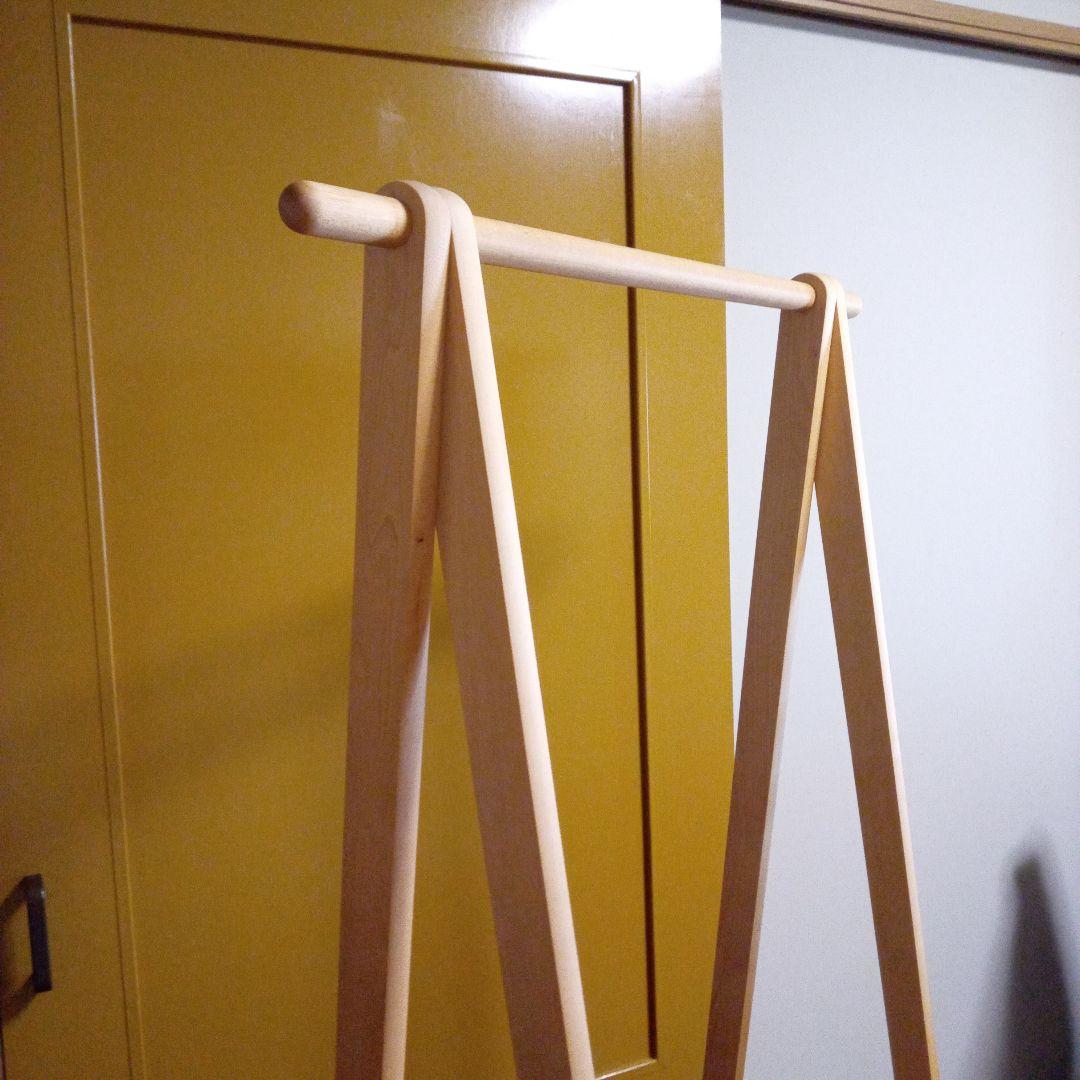 コサイン 木製ハンガーラック スタンド式 折り畳み式