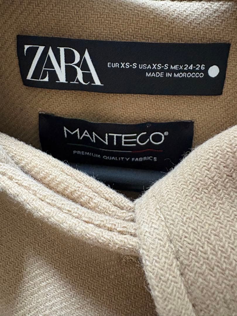 ZARA × MANTECO ケープコート ショートコート キャメル XS-S
