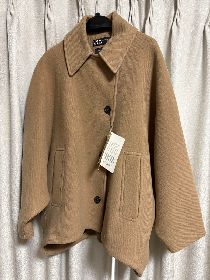 ZARA × MANTECO ケープコート ショートコート キャメル XS-S
