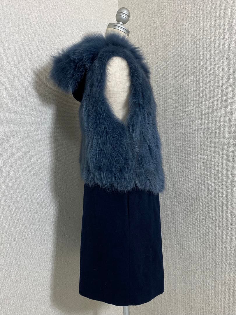 7833. 【極美品】MKstyle FOX カシミヤ 70% ジレ コート