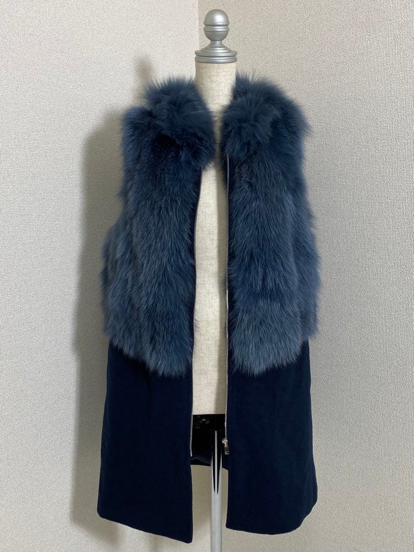 7833. 【極美品】MKstyle FOX カシミヤ 70% ジレ コート