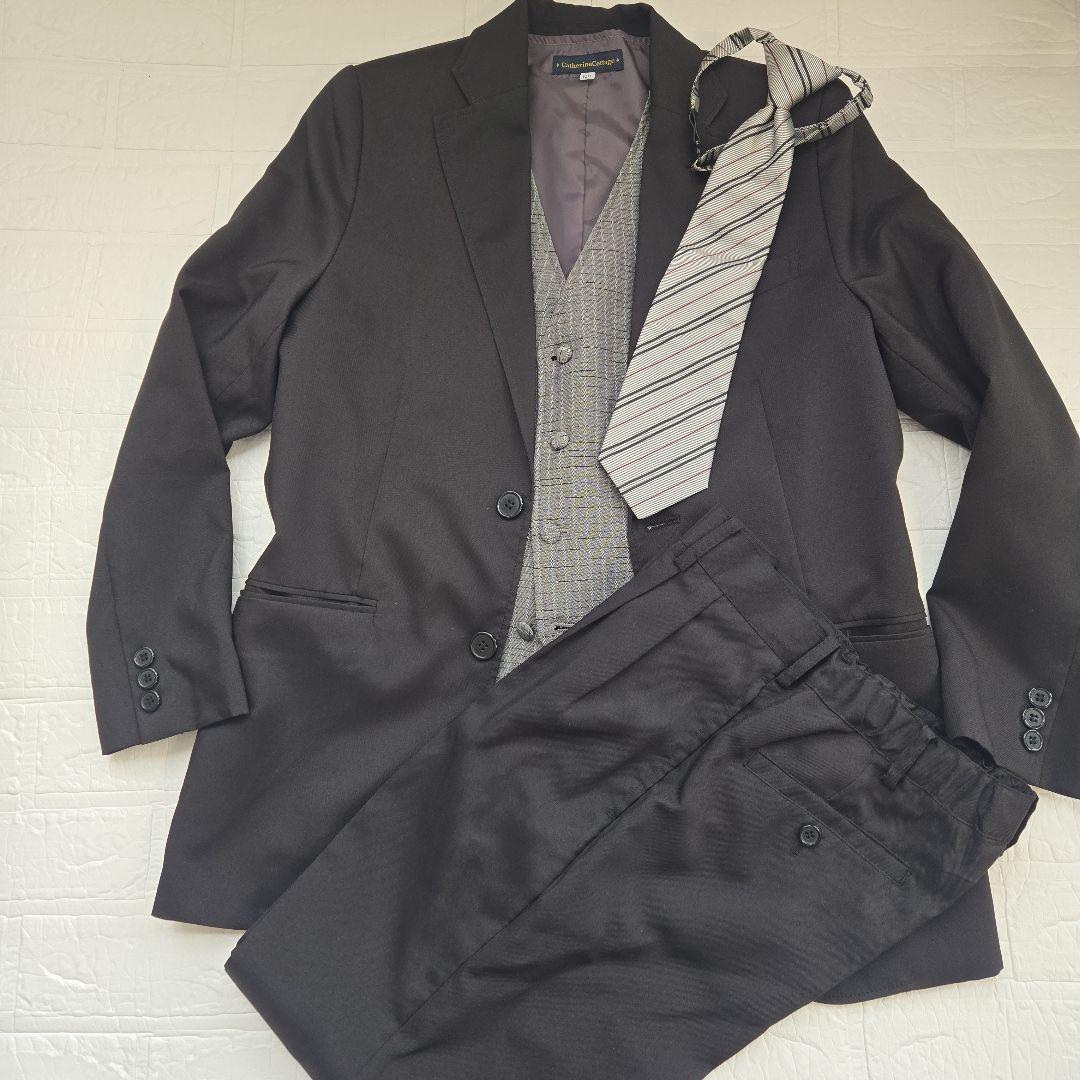 【極美品✨】キャサリンコテージ　男の子　160　フォーマルスーツ　卒服　黒
