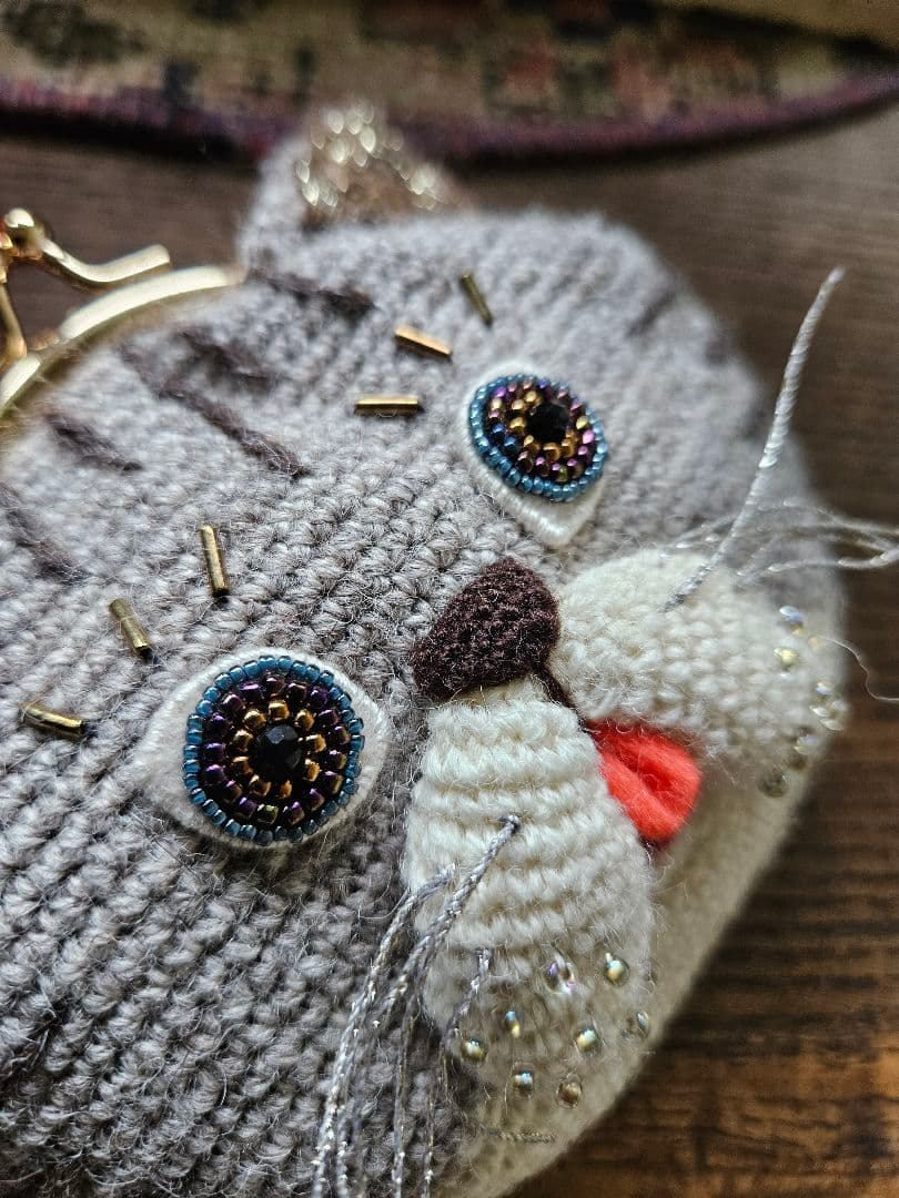 はなまめさま専用　TIMIDE がま口ポーチ　ネコ　エキゾチック　鼻ぺちゃ