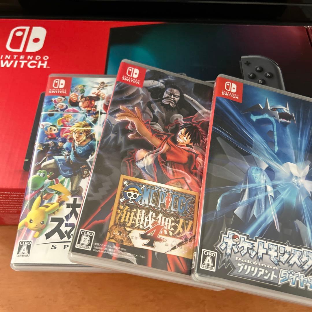 Switch本体 + ゲーム3本＋64ギガSDカード　スマブラ　ポケモン