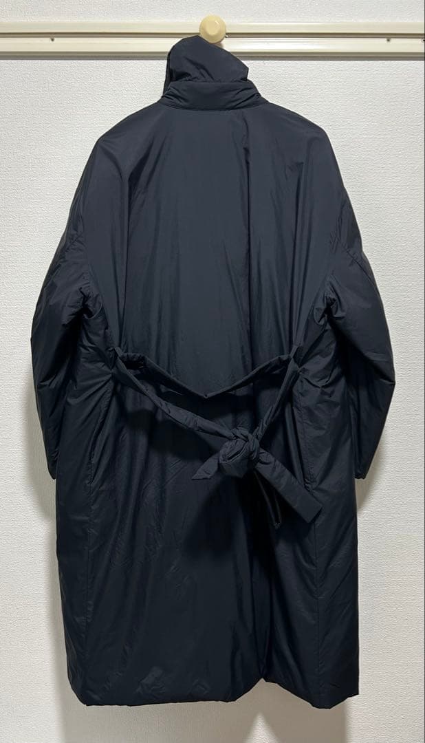 1回着 24年モデル ユニクロ ダウンベルテッドロングコート ブラック 3XL