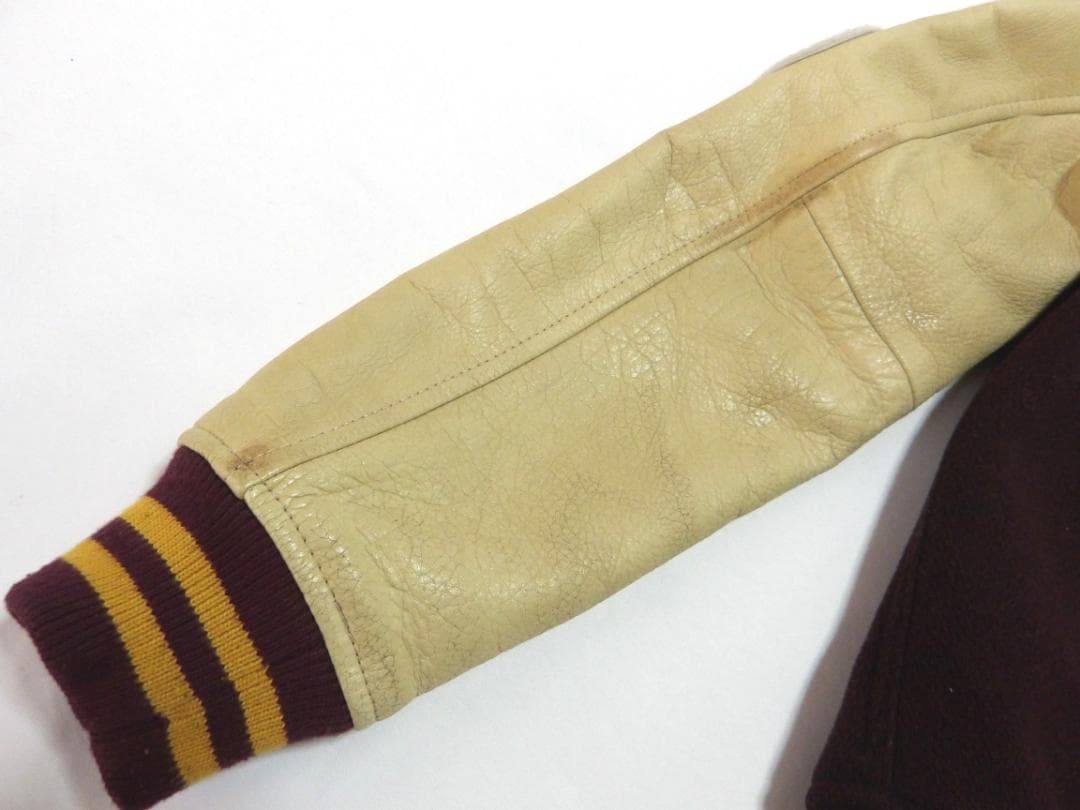 HYSTERIC GLAMOUR ヒステリックグラマー 袖革スタジャン フリー