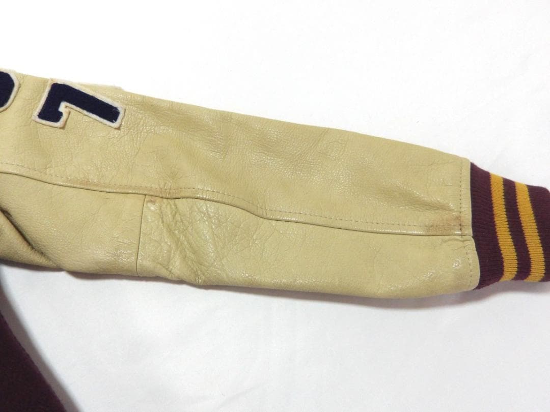 HYSTERIC GLAMOUR ヒステリックグラマー 袖革スタジャン フリー