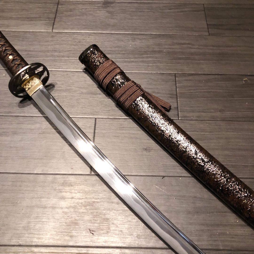 高級模造刀　居合刀　樋入り刀身　茶拵え　亜合金刀身　名刀