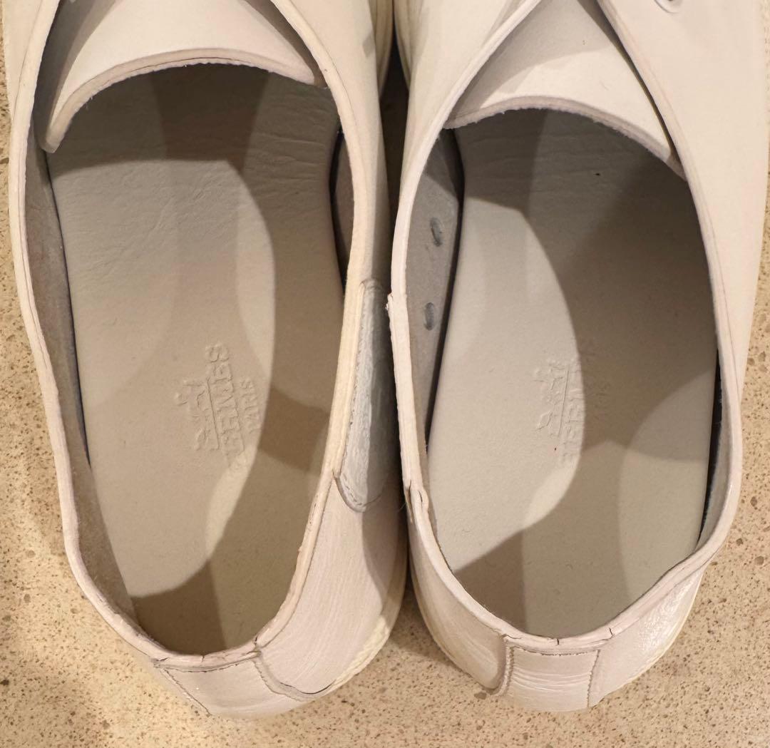 エルメス　スニーカー　36ハーフ　ロゴ　HERMES 白スニーカー