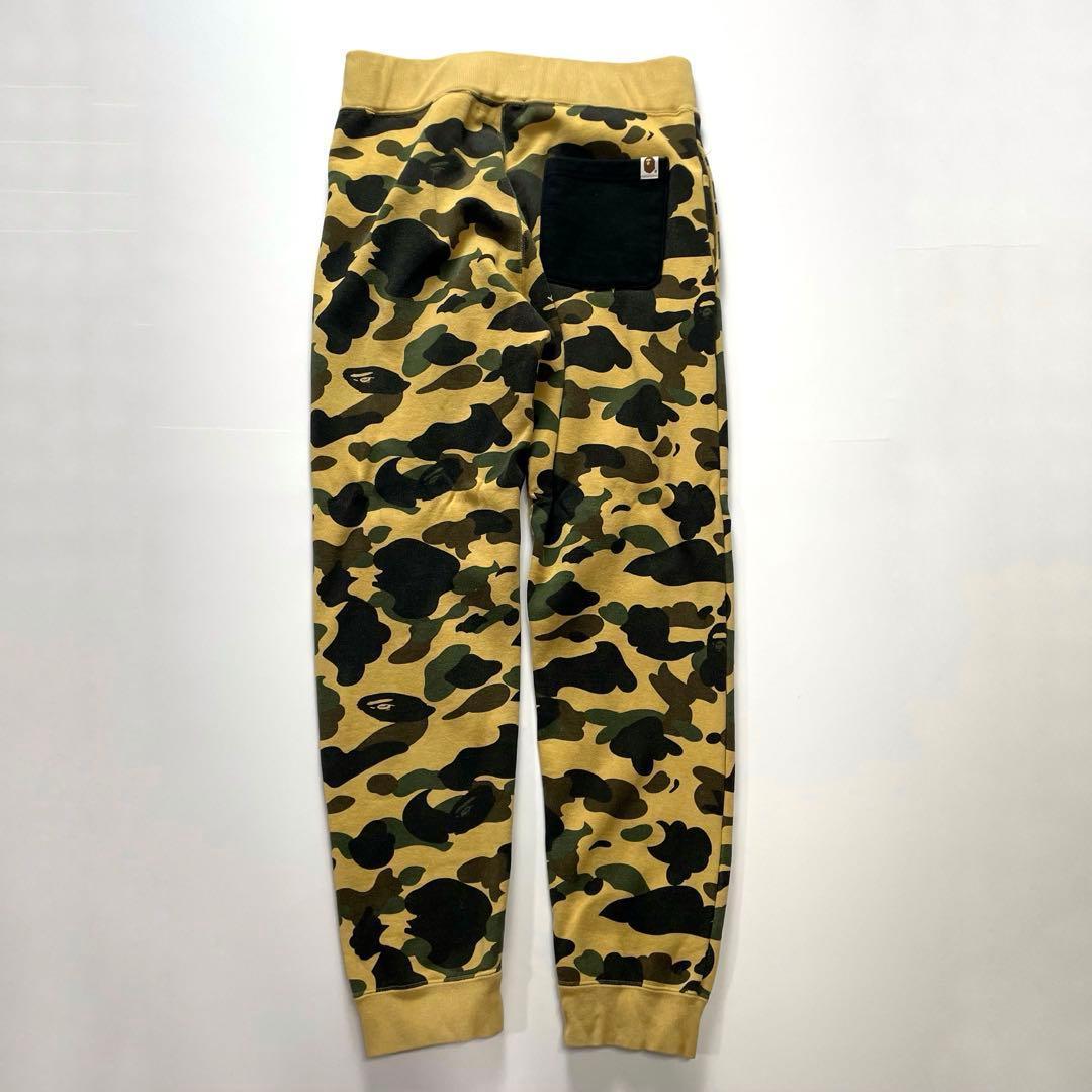人気 美品 BAPE シャーク スウェットパンツ 迷彩 1stカモ メンズ M