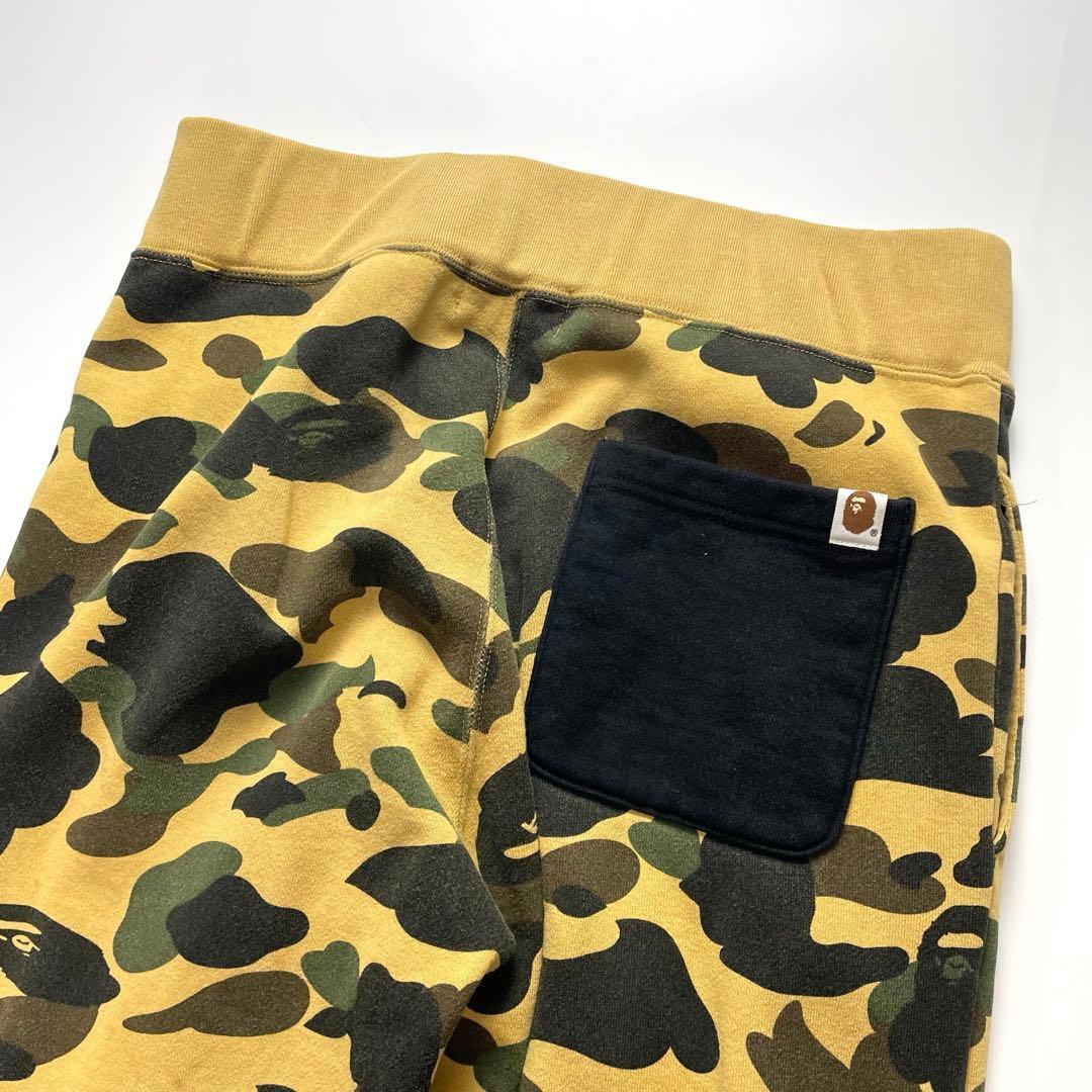 人気 美品 BAPE シャーク スウェットパンツ 迷彩 1stカモ メンズ M