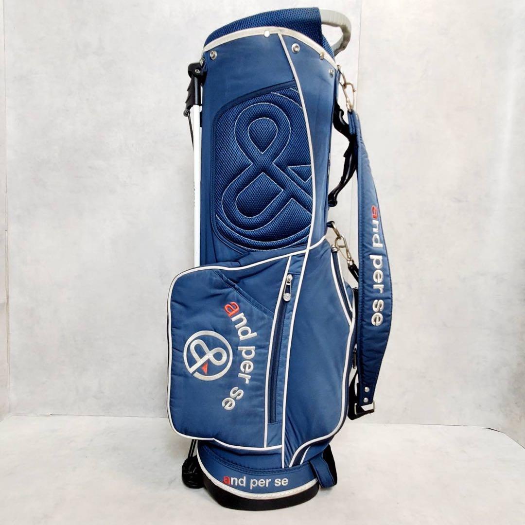 and per se アンパスィ スタンド キャディバッグ ネイビー フード無し