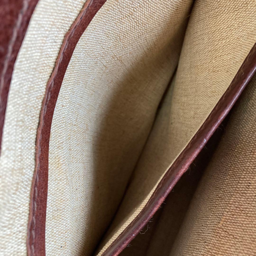 genten ブラウンレザートートバッグ