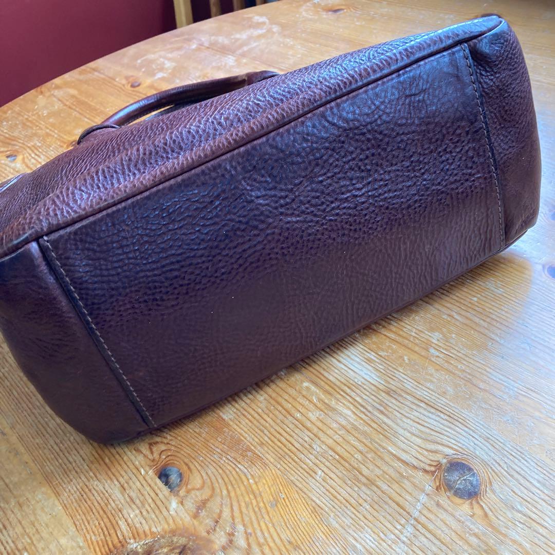 genten ブラウンレザートートバッグ